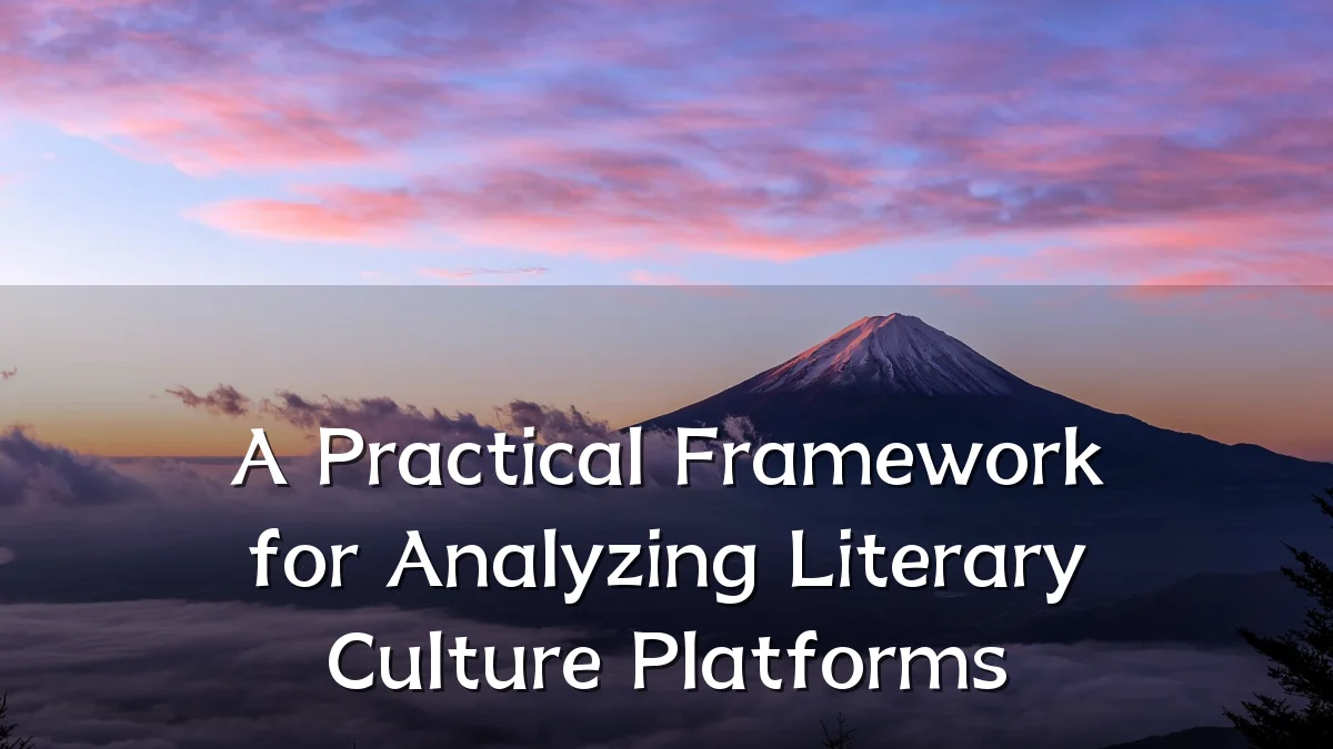 A Practical Framework for Analyzing Literary Culture Platforms