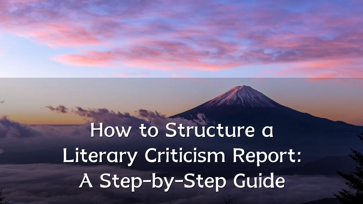 How to Structure a Literary Criticism Report: A Step-by-Step Guide