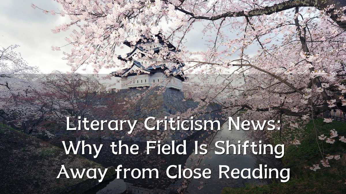 Literary Criticism News: Why the Field Is Shifting Away from Close Reading