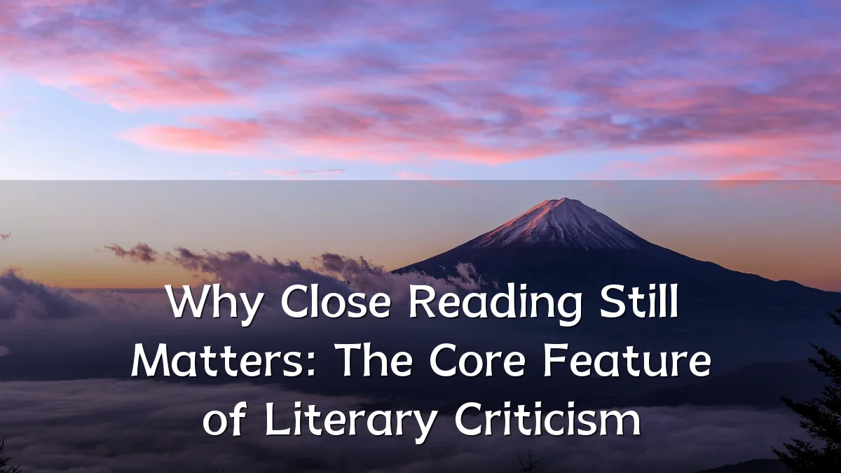 Why Close Reading Still Matters: The Core Feature of Literary Criticism